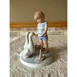 Frances Hook’s Four Seasons Boy With Geese Figurine Limited Edition